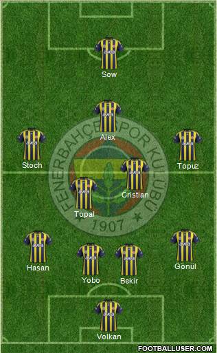 Fenerbahçe SK Formation 2012