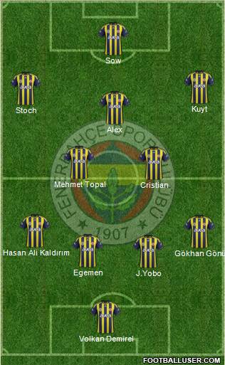 Fenerbahçe SK Formation 2012