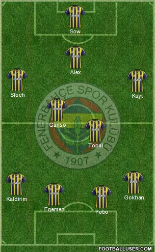 Fenerbahçe SK Formation 2012
