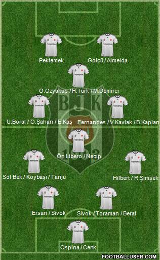 Besiktas JK Formation 2012