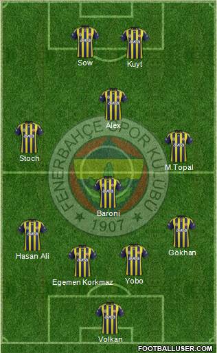 Fenerbahçe SK Formation 2012