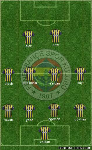 Fenerbahçe SK Formation 2012