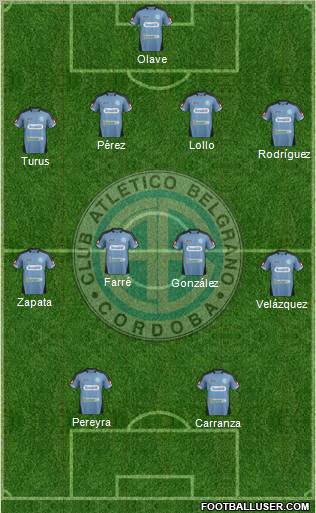 Belgrano de Córdoba Formation 2012
