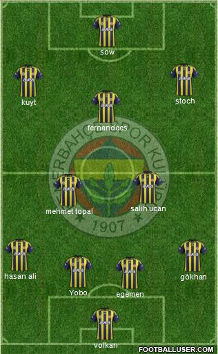 Fenerbahçe SK Formation 2012