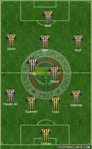 Fenerbahçe SK Formation 2012