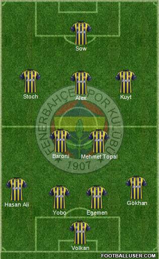 Fenerbahçe SK Formation 2012