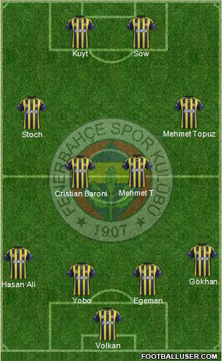 Fenerbahçe SK Formation 2012