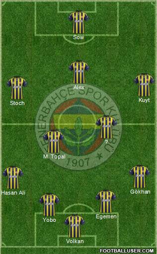 Fenerbahçe SK Formation 2012