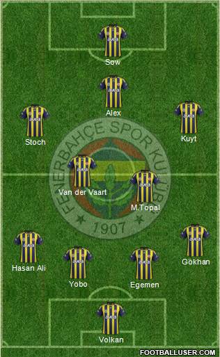 Fenerbahçe SK Formation 2012