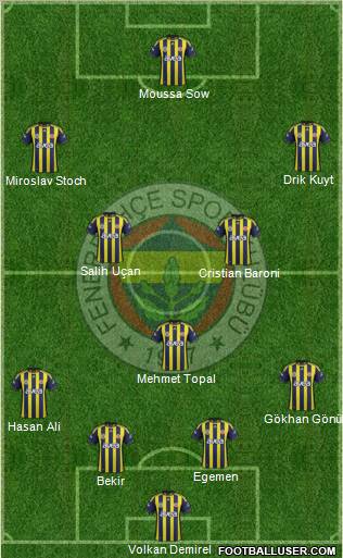 Fenerbahçe SK Formation 2012