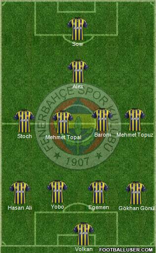 Fenerbahçe SK Formation 2012