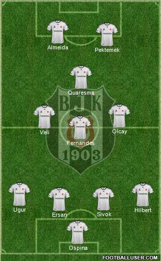 Besiktas JK Formation 2012