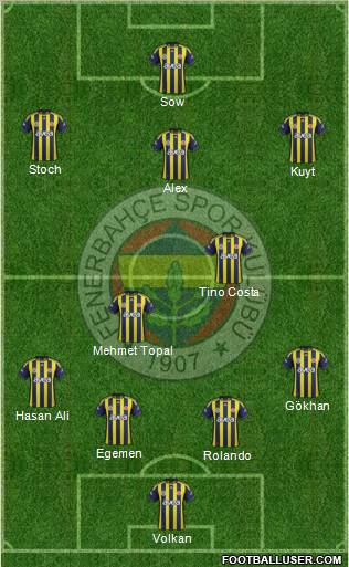 Fenerbahçe SK Formation 2012