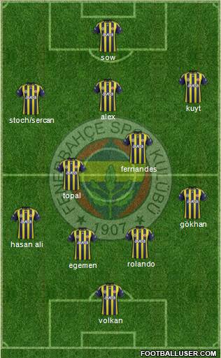 Fenerbahçe SK Formation 2012