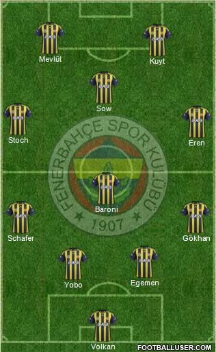 Fenerbahçe SK Formation 2012
