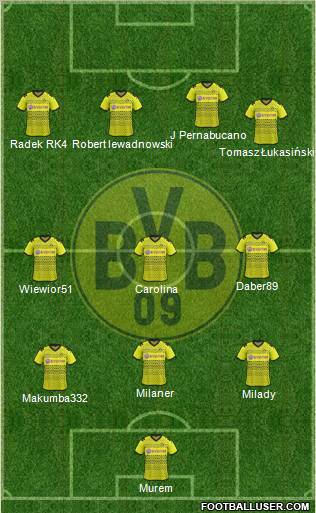 Borussia Dortmund Formation 2012