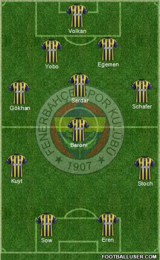 Fenerbahçe SK Formation 2012