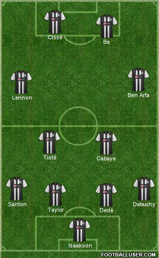 Newcastle United Formation 2012
