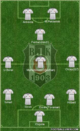 Besiktas JK Formation 2012