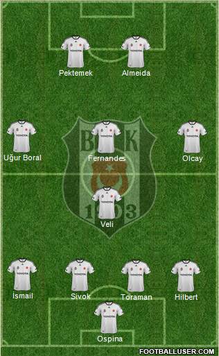 Besiktas JK Formation 2012