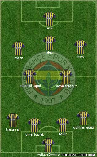 Fenerbahçe SK Formation 2012