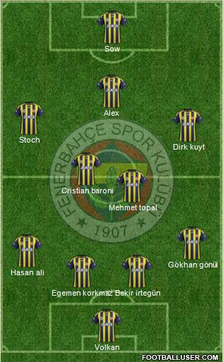 Fenerbahçe SK Formation 2012