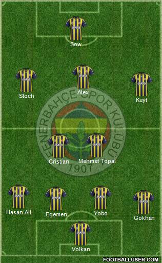 Fenerbahçe SK Formation 2012