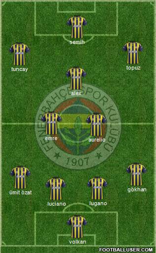 Fenerbahçe SK Formation 2012