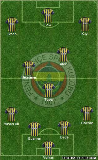 Fenerbahçe SK Formation 2012