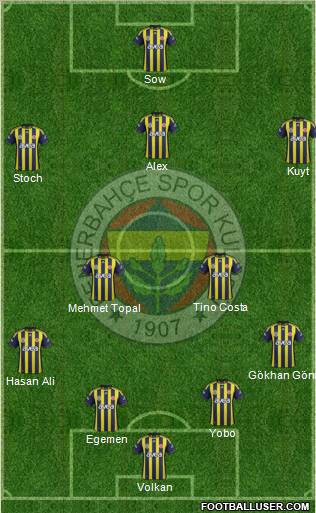 Fenerbahçe SK Formation 2012