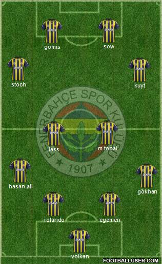Fenerbahçe SK Formation 2012