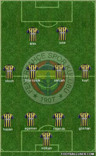 Fenerbahçe SK Formation 2012