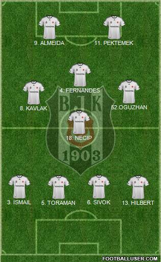 Besiktas JK Formation 2012