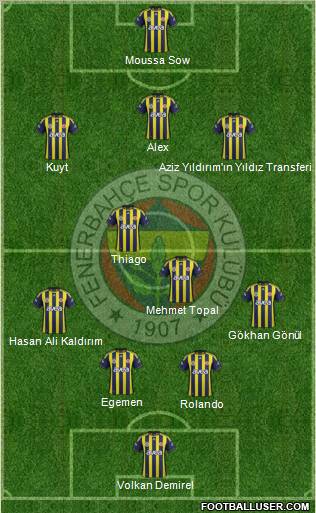 Fenerbahçe SK Formation 2012
