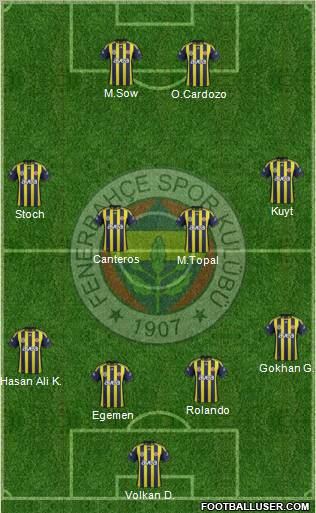 Fenerbahçe SK Formation 2012