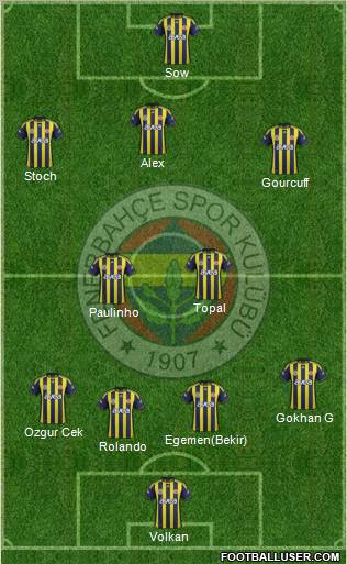 Fenerbahçe SK Formation 2012