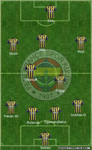 Fenerbahçe SK Formation 2012