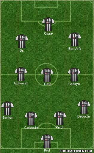Newcastle United Formation 2012