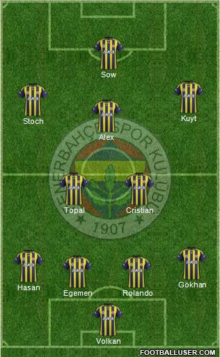 Fenerbahçe SK Formation 2012