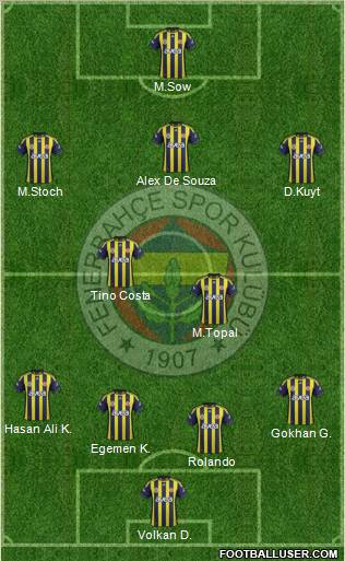 Fenerbahçe SK Formation 2012