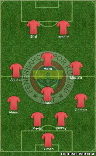 Fenerbahçe SK Formation 2012