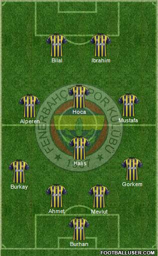 Fenerbahçe SK Formation 2012