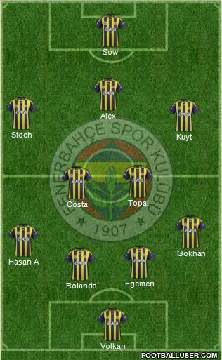 Fenerbahçe SK Formation 2012