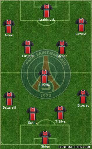 Paris Saint-Germain Formation 2012