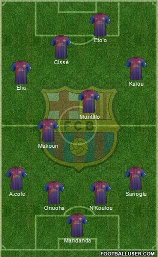 F.C. Barcelona Formation 2012