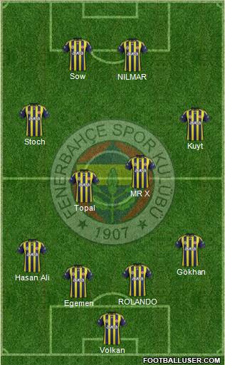 Fenerbahçe SK Formation 2012