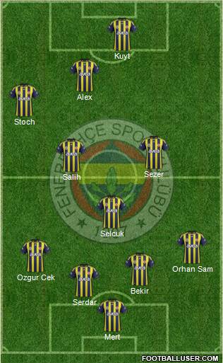 Fenerbahçe SK Formation 2012