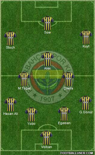 Fenerbahçe SK Formation 2012