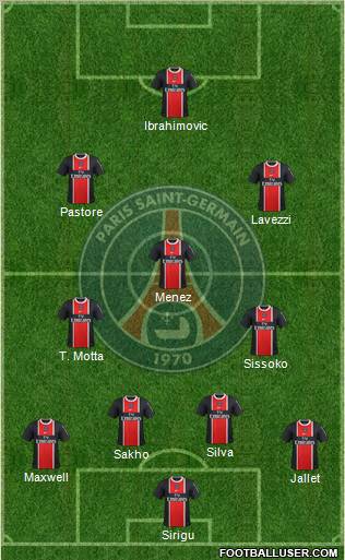 Paris Saint-Germain Formation 2012