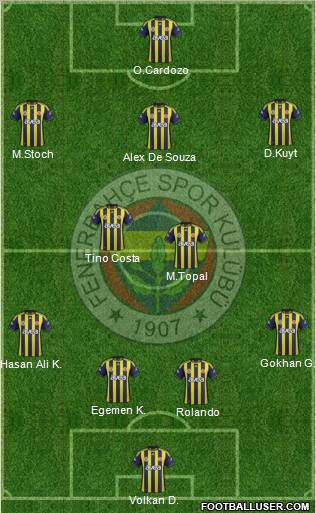 Fenerbahçe SK Formation 2012